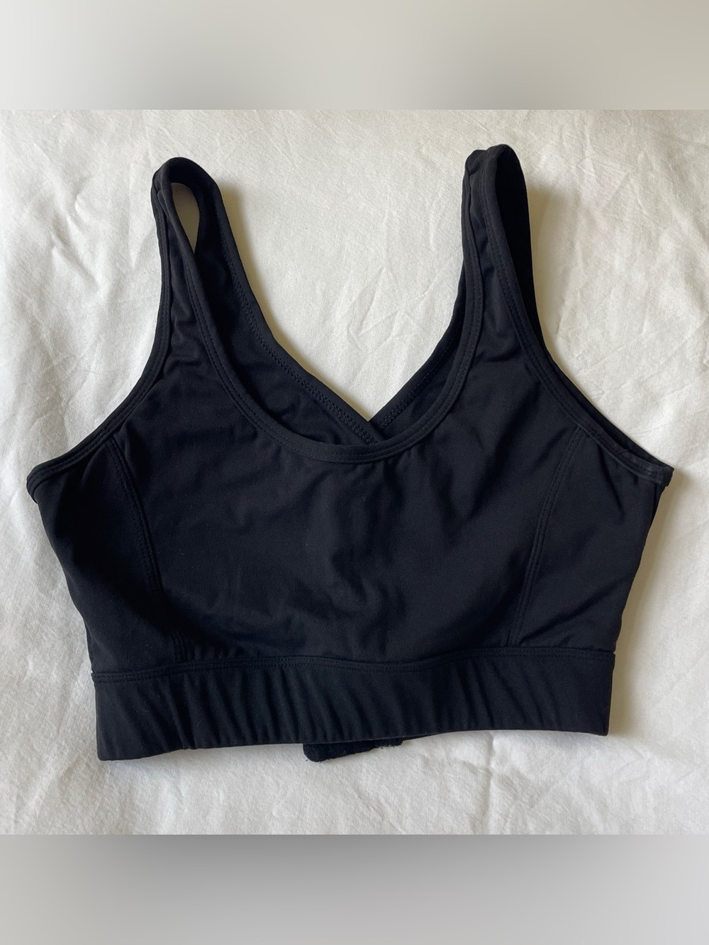 NVGTN Black Low-Impact Sports Bra with Wide Band